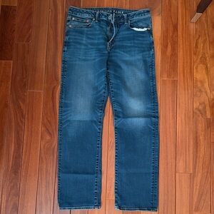 American Eagle Outfitters Men's Dark Blue Straight Jeans